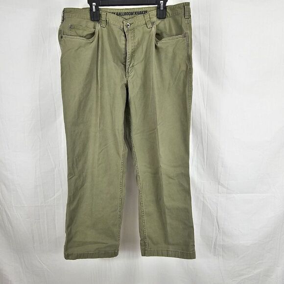 Duluth Trading Co Flex Ballroom Khakis Mens Pants Sz 40x30 Green - Picture 1 of 9